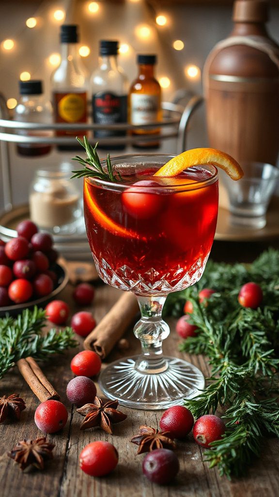 festive spiced cranberry cocktail