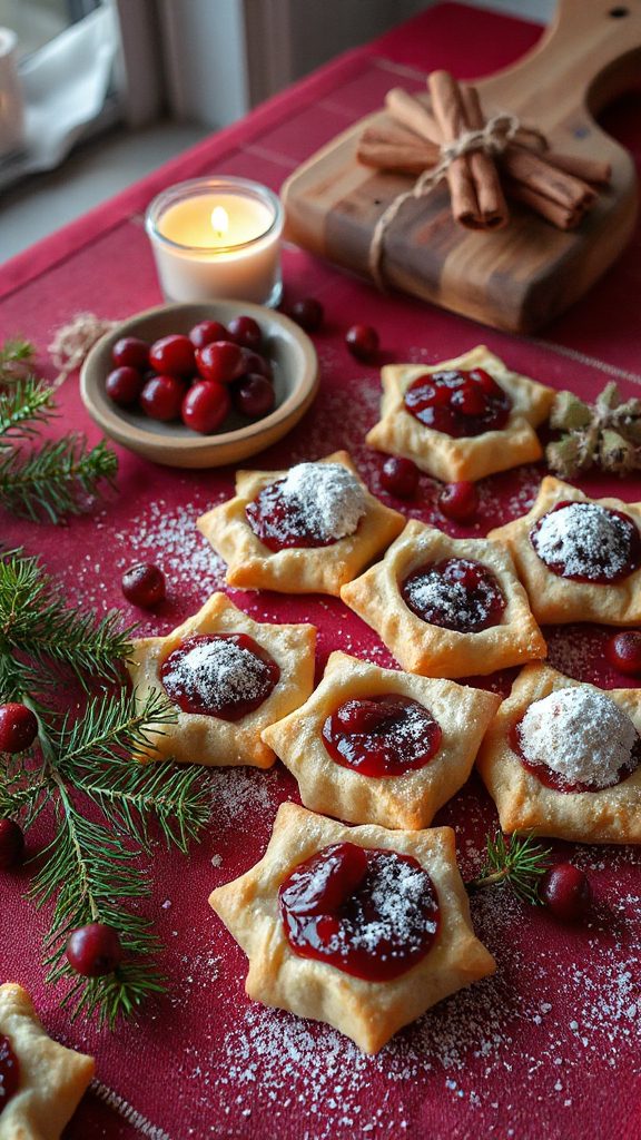 festive spiced cranberry pastries