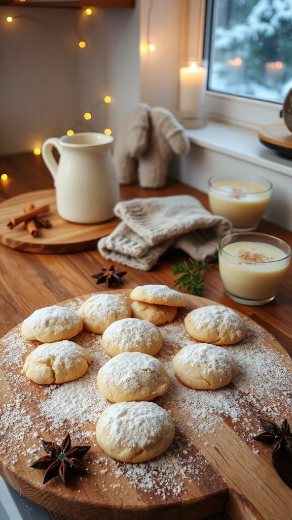 festive spiced eggnog cookies