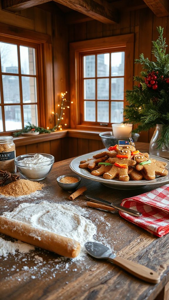 festive spiced gingerbread cookies