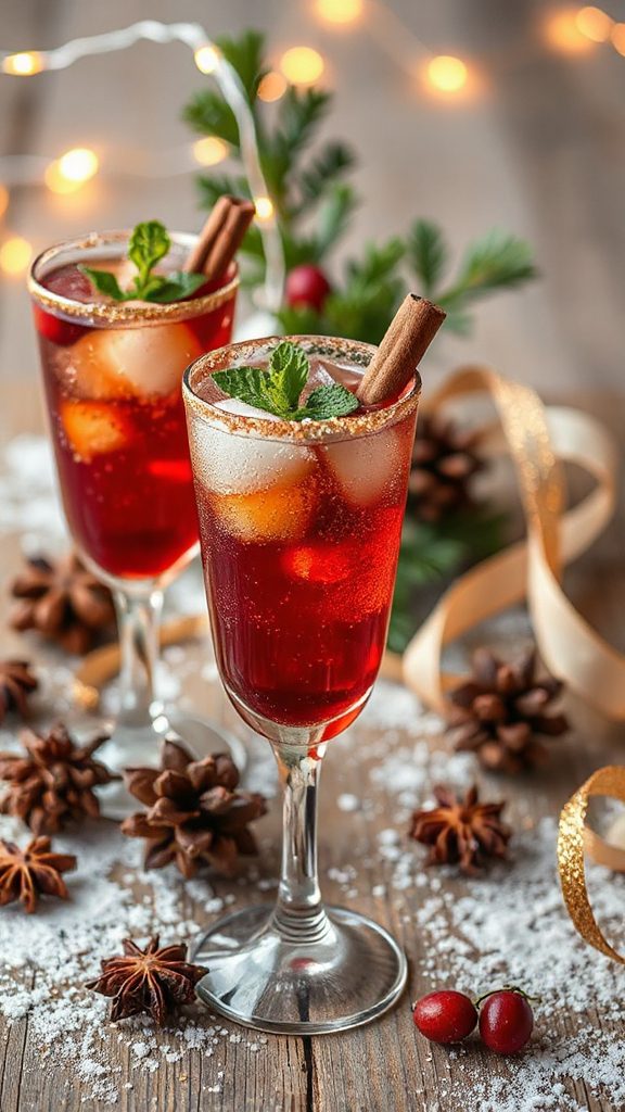 festive spiced mojito cocktail