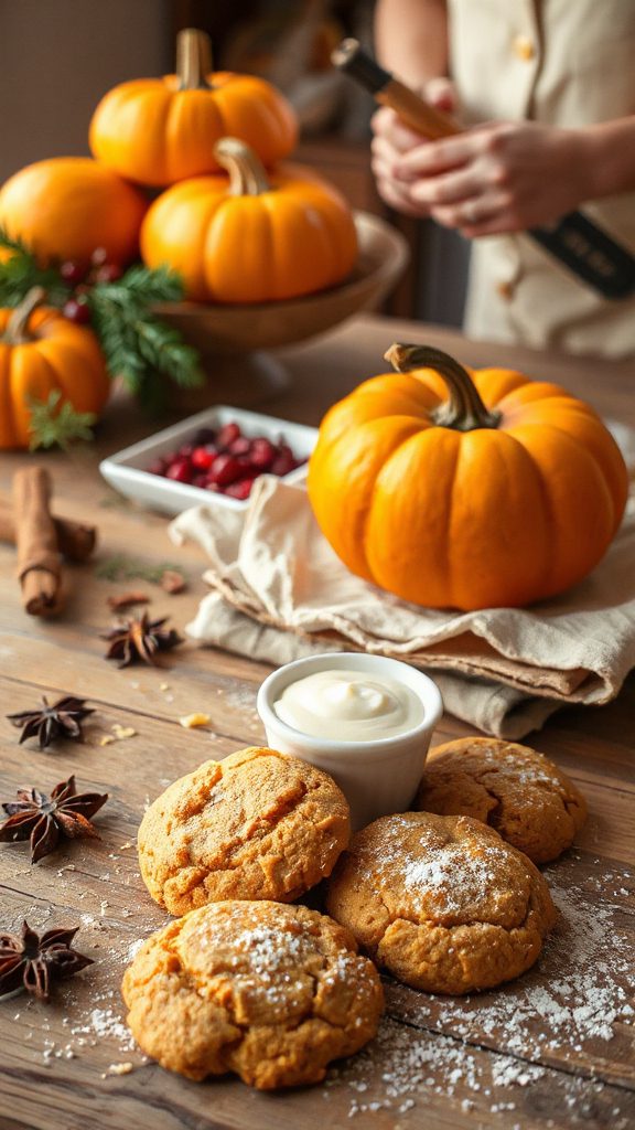 festive spiced pumpkin cookies