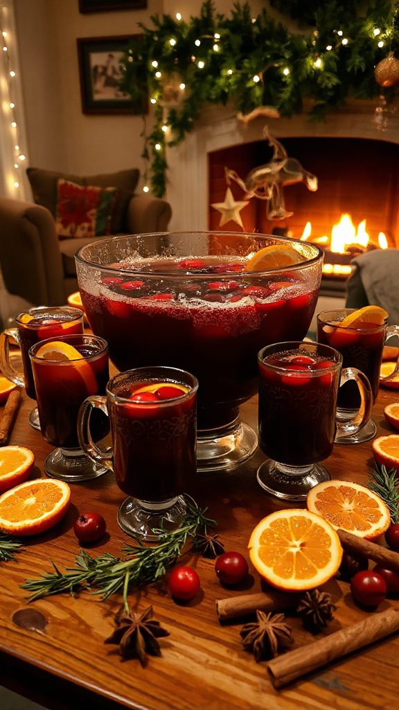 festive spiced red wine