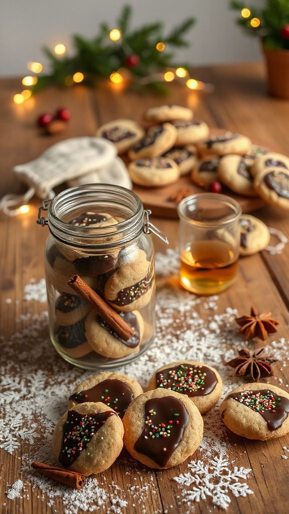 festive spiced rum cookies