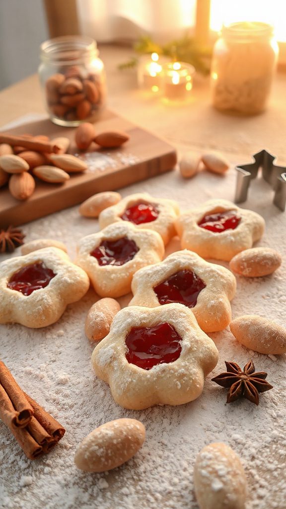festive spiced sandwich cookies