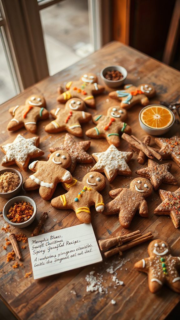 festive spicy gingerbread cookies