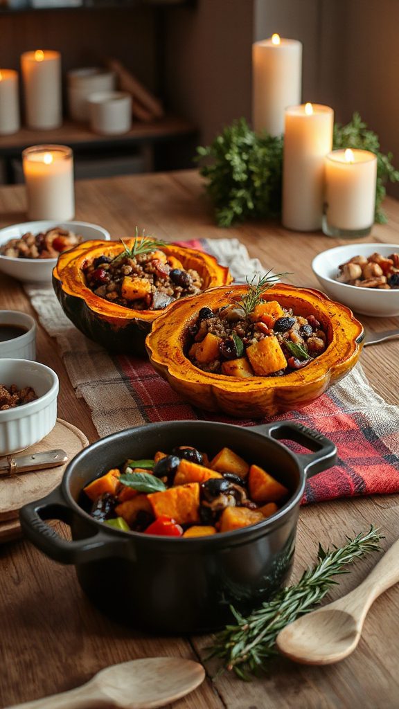festive stuffed acorn squash