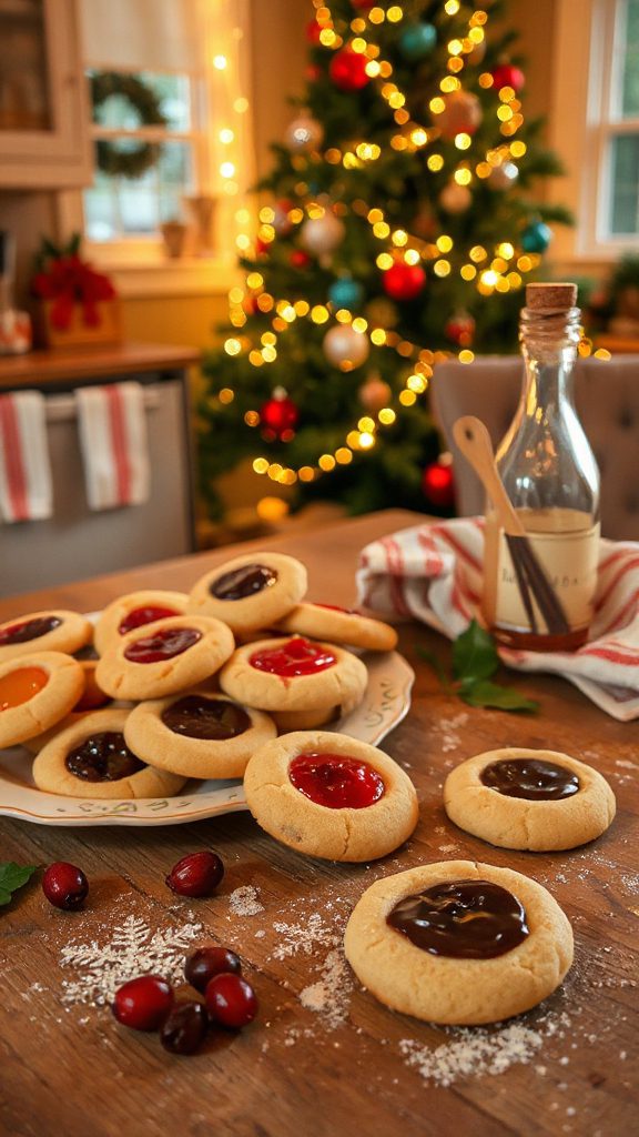festive thumbprint cookie recipe