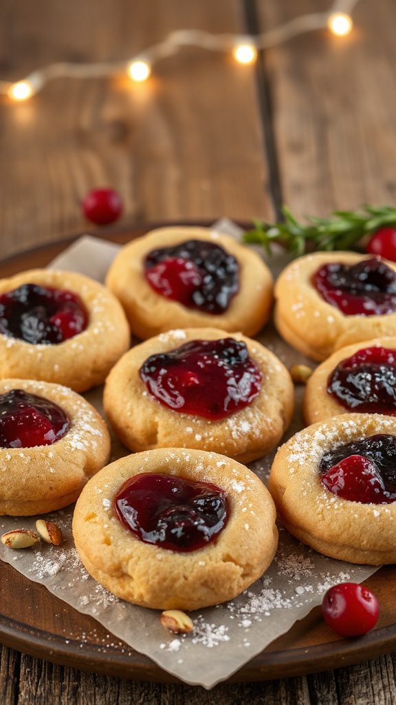 festive thumbprint cookie recipe