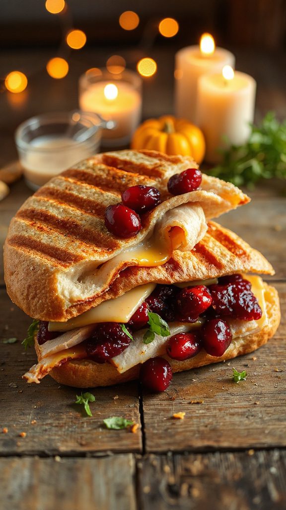 festive turkey cranberry sandwich