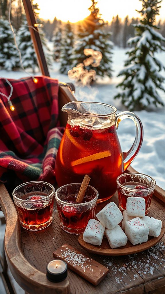 festive warm cranberry cocktail