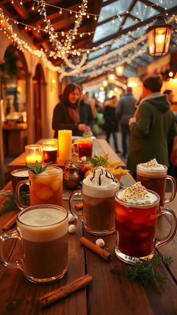 festive warm holiday drinks