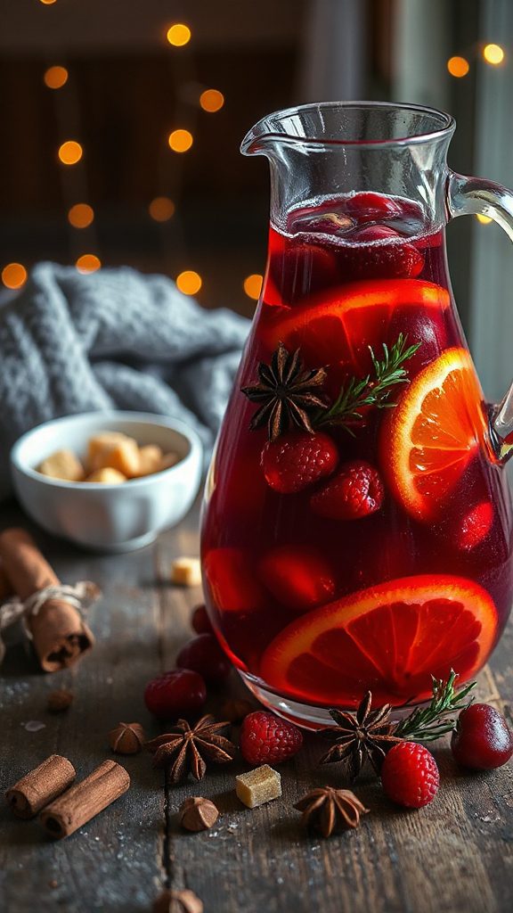festive winter berry sangria