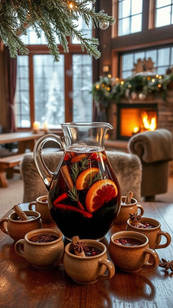 festive winter fruit sangria