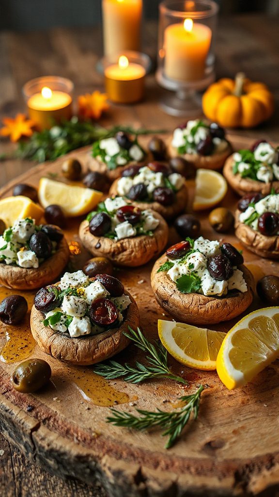 feta and herb stuffed mushrooms feta and herb stuffed mushrooms