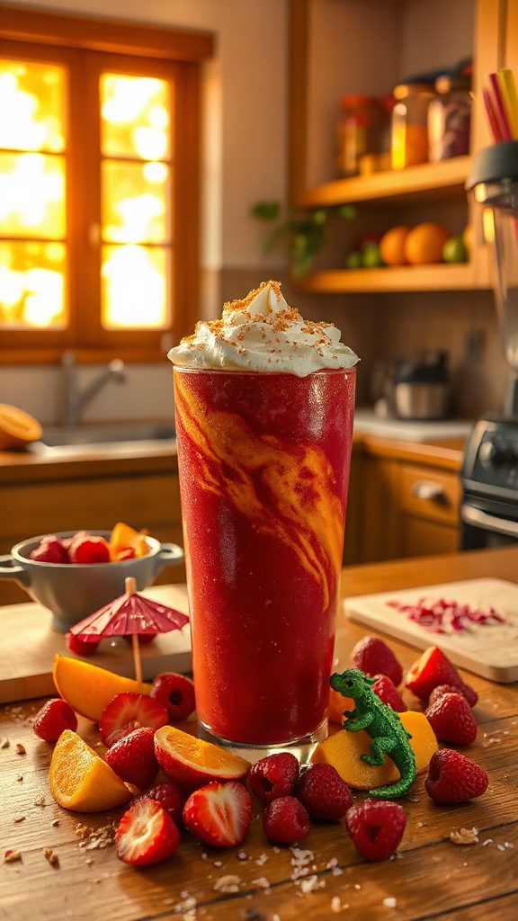 fiery red dragon smoothie