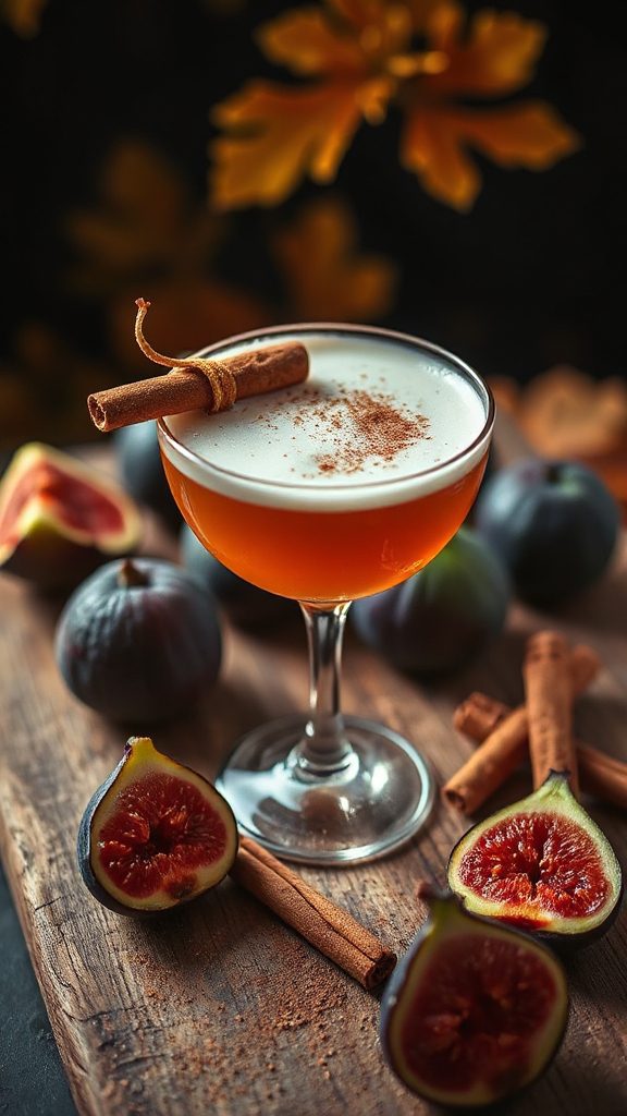 fig and cinnamon cocktail