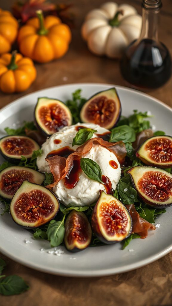 fig prosciutto caprese salad