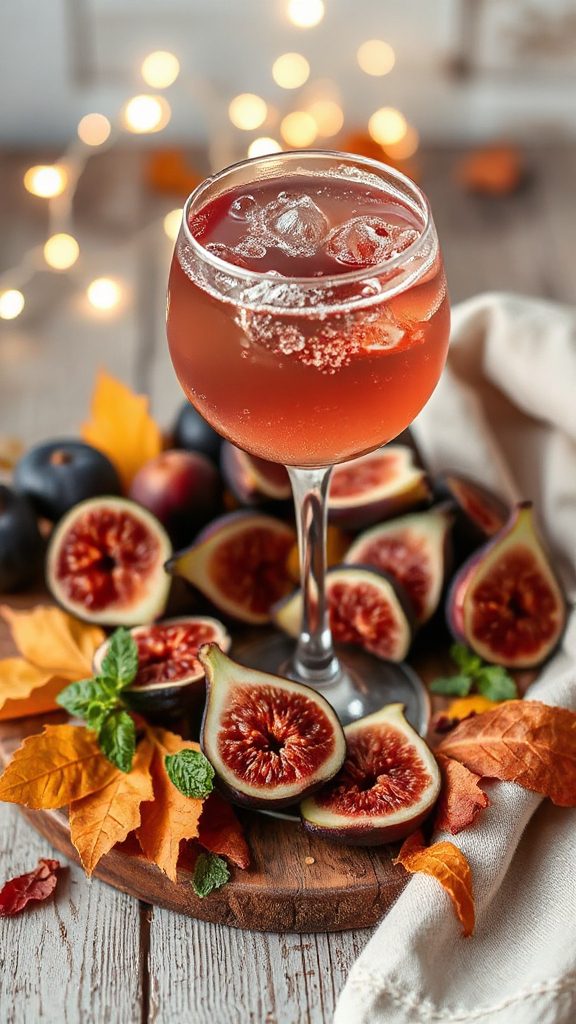 fig sparkling wine cocktail