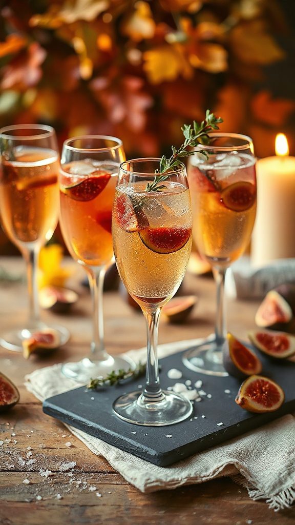 fig thyme sparkling cocktail recipe