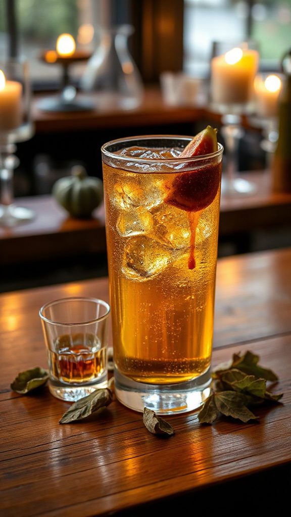 fig whiskey tonic cocktail