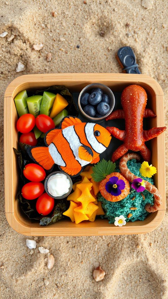 fish shaped bento box lunch