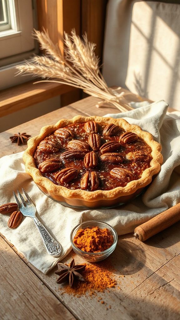 five spice maple pecan pie