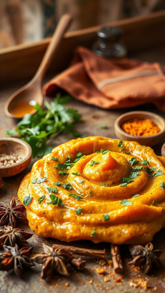 five spice sweet potato mash