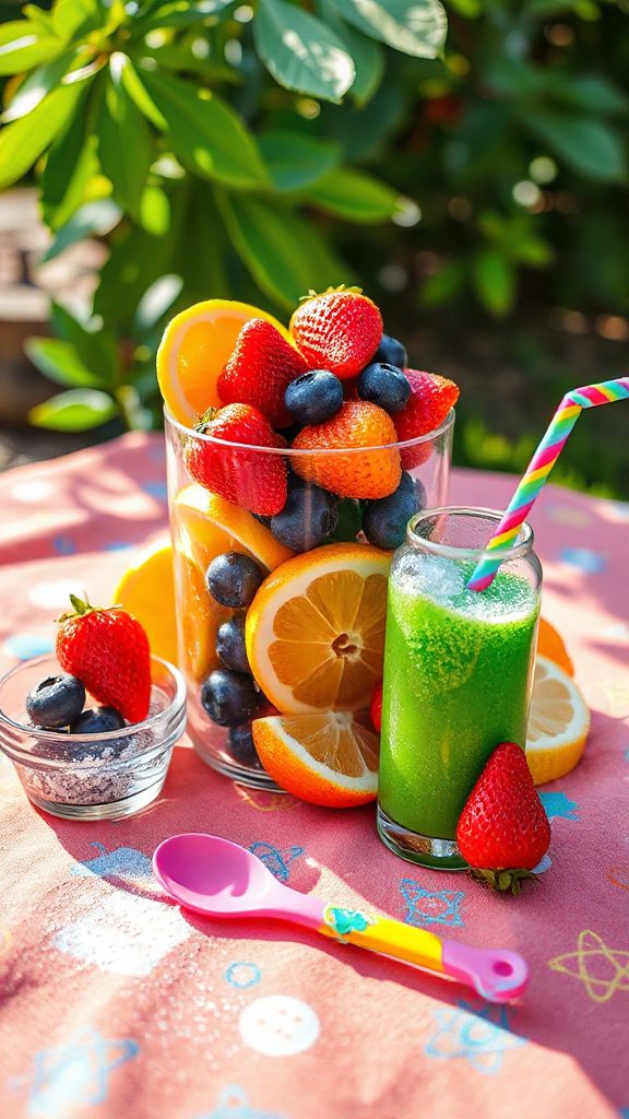 fizzy colorful fruit experiment