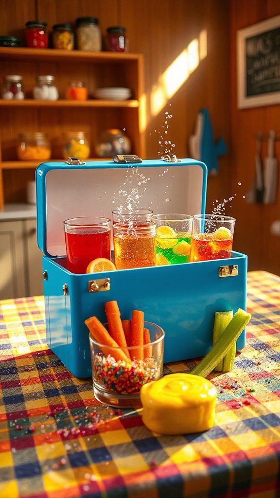 fizzy colorful science lunch
