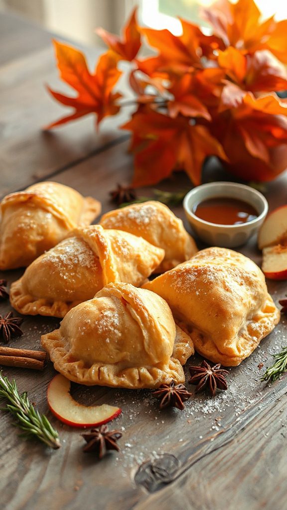 flaky spiced apple pastries
