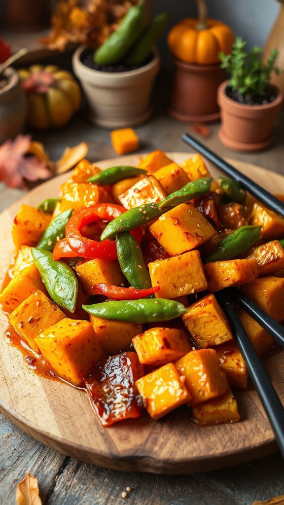 flavorful butternut squash stir fry