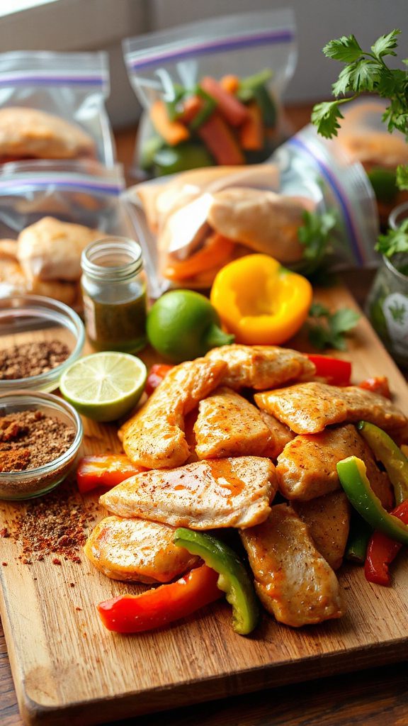 flavorful chicken fajita meal