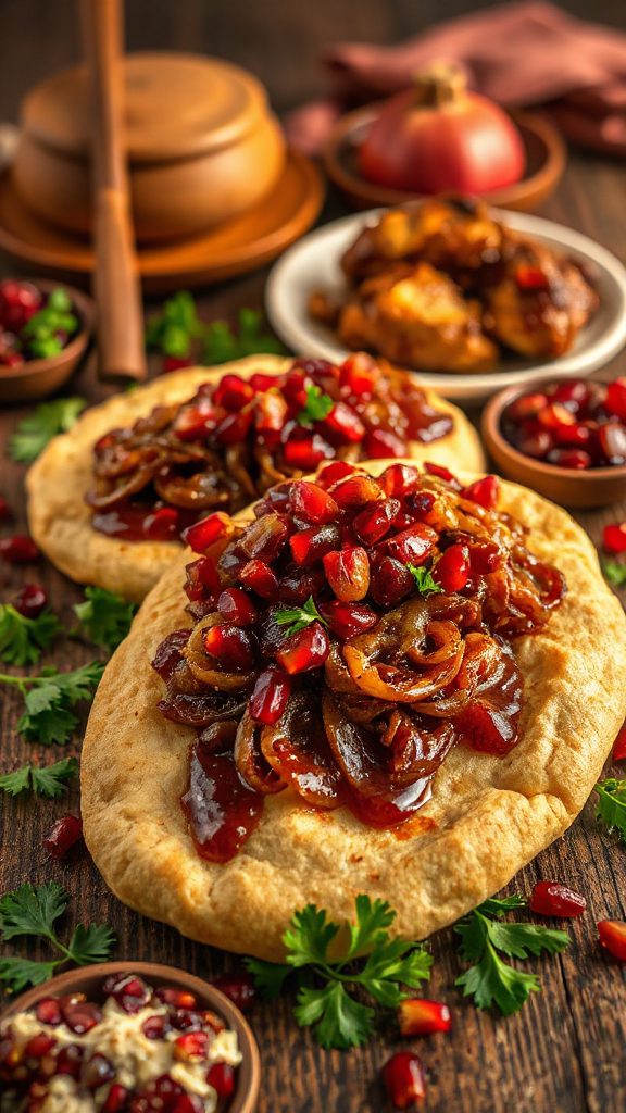 flavorful chicken flatbread dish