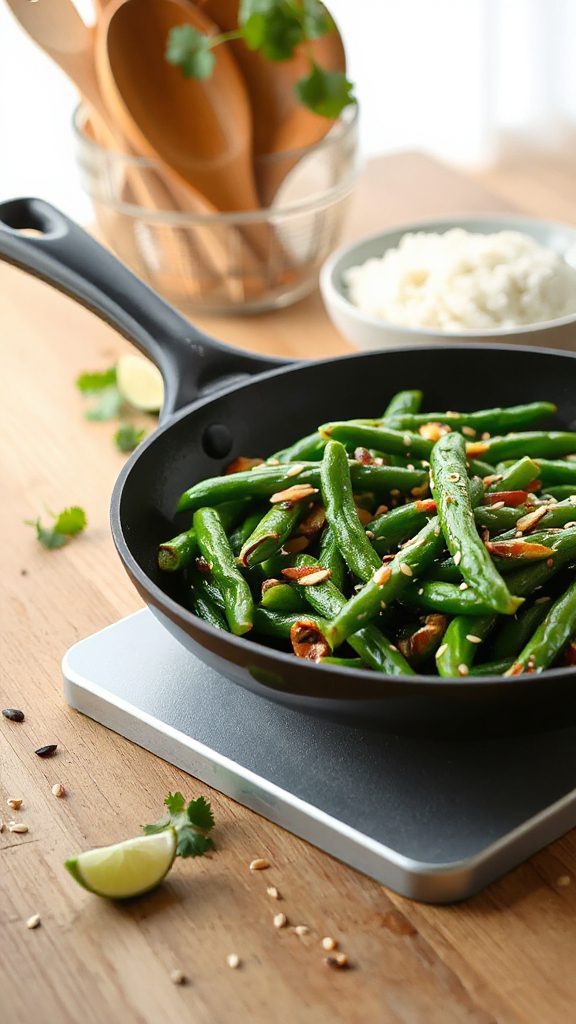 flavorful sesame green beans