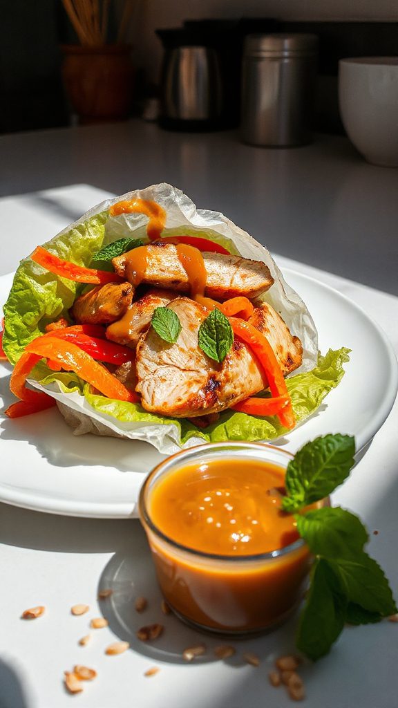 flavorful thai chicken wraps flavorful thai chicken wraps