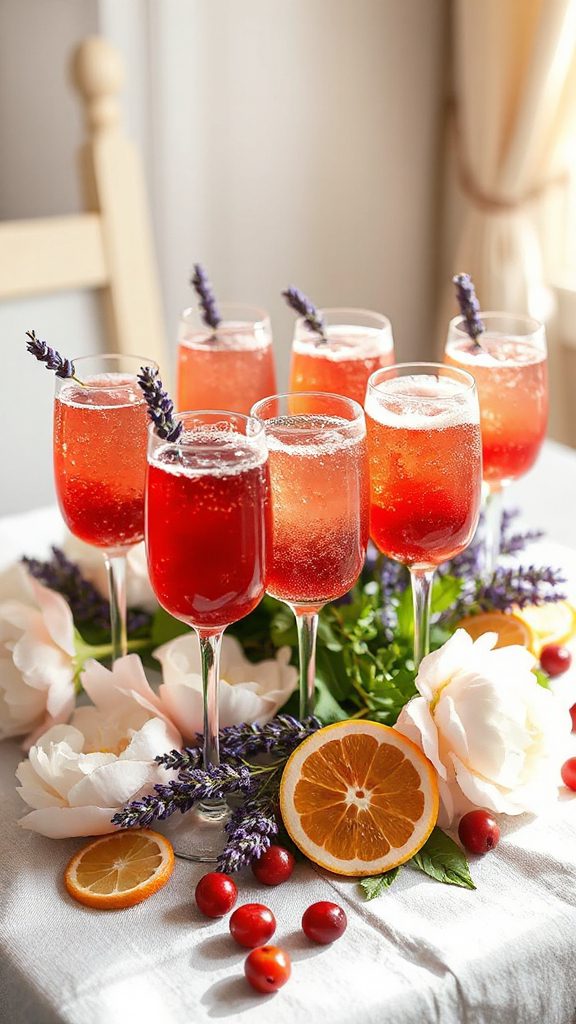 floral cranberry mimosa cocktail floral cranberry mimosa cocktail