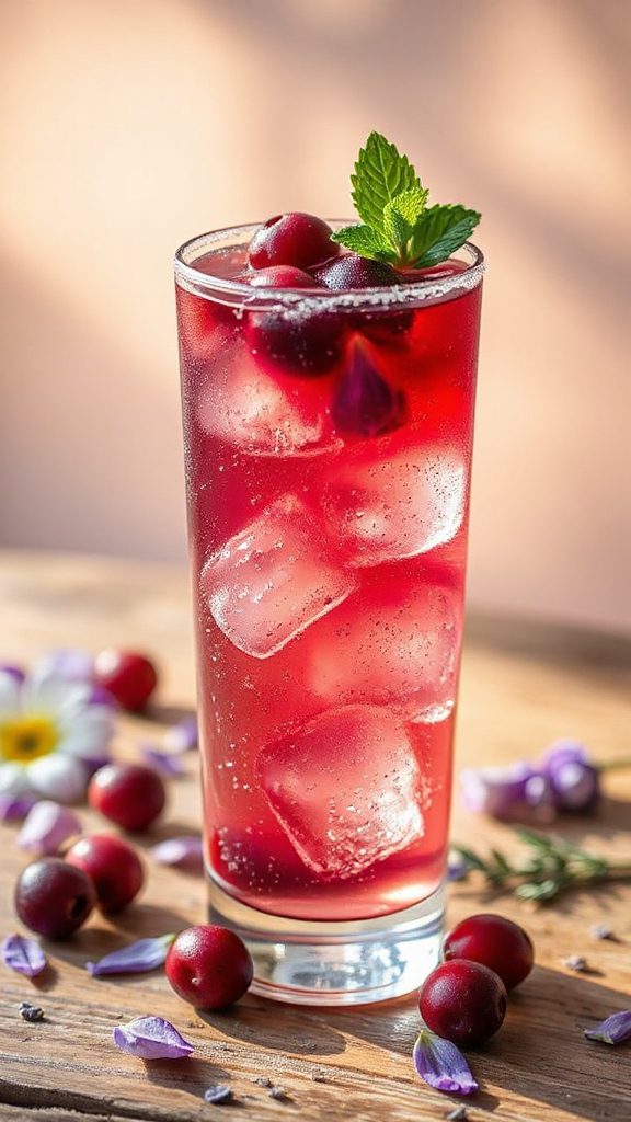 floral hibiscus gin cocktail