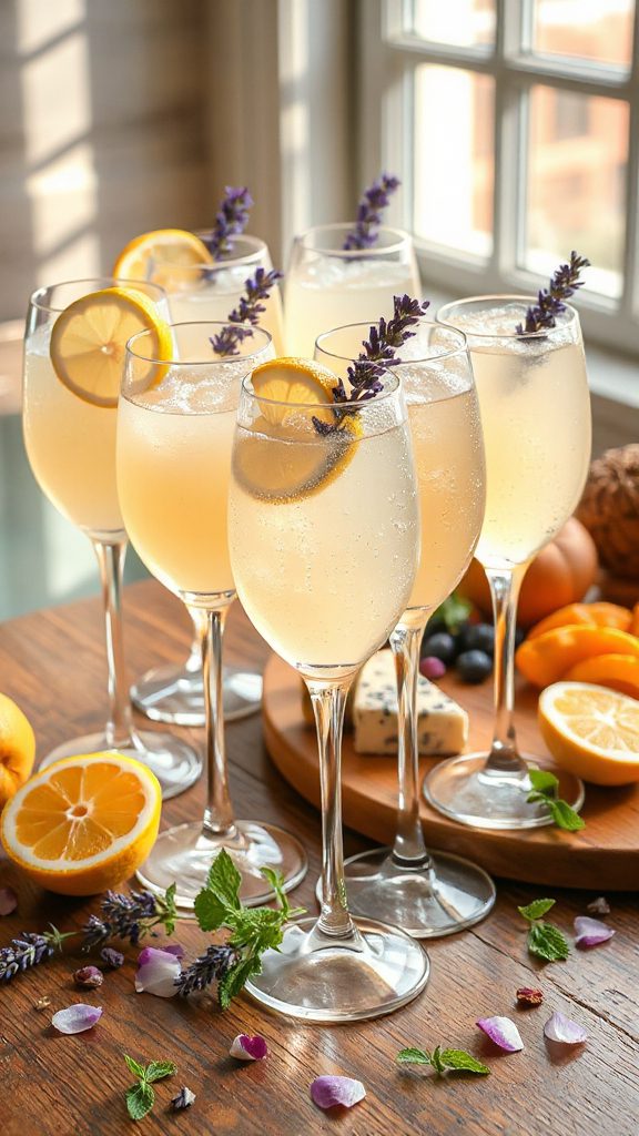 floral refreshing lemonade cocktail