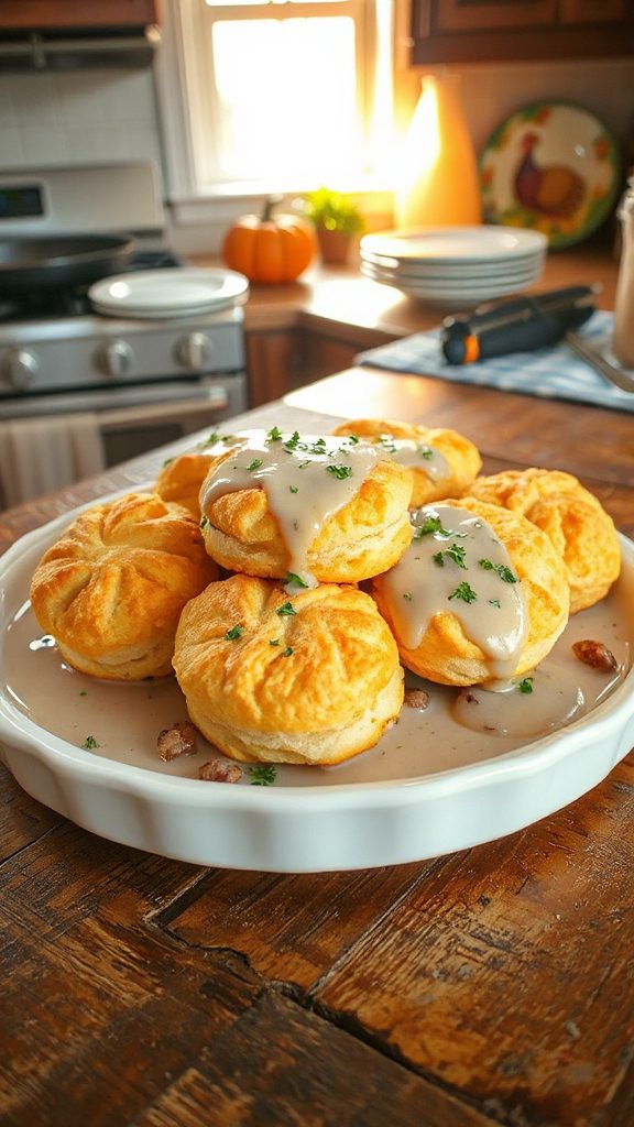 fluffy biscuits with gravy fluffy biscuits with gravy