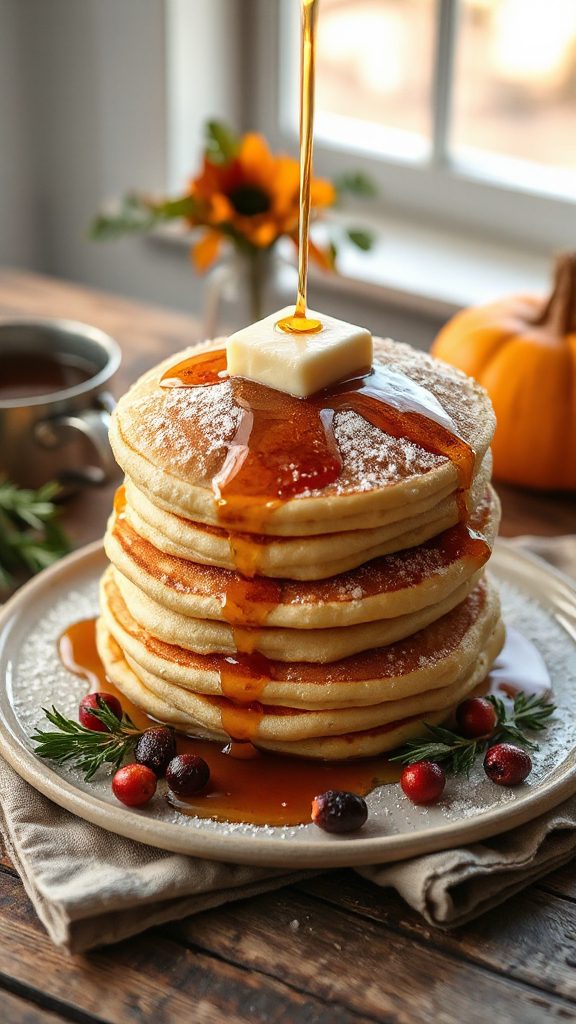 fluffy buttermilk pancakes served fluffy buttermilk pancakes served