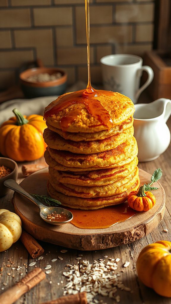 fluffy pumpkin oatmeal pancakes fluffy pumpkin oatmeal pancakes