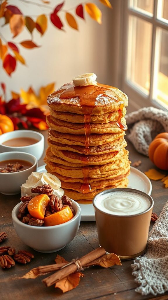 fluffy pumpkin oatmeal pancakes fluffy pumpkin oatmeal pancakes