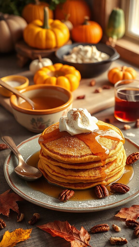 fluffy pumpkin spice pancakes fluffy pumpkin spice pancakes