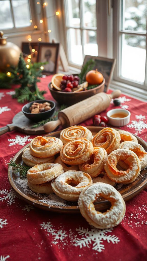 fluffy sweet christmas doughnuts