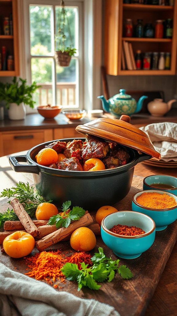 fragrant lamb with apricots