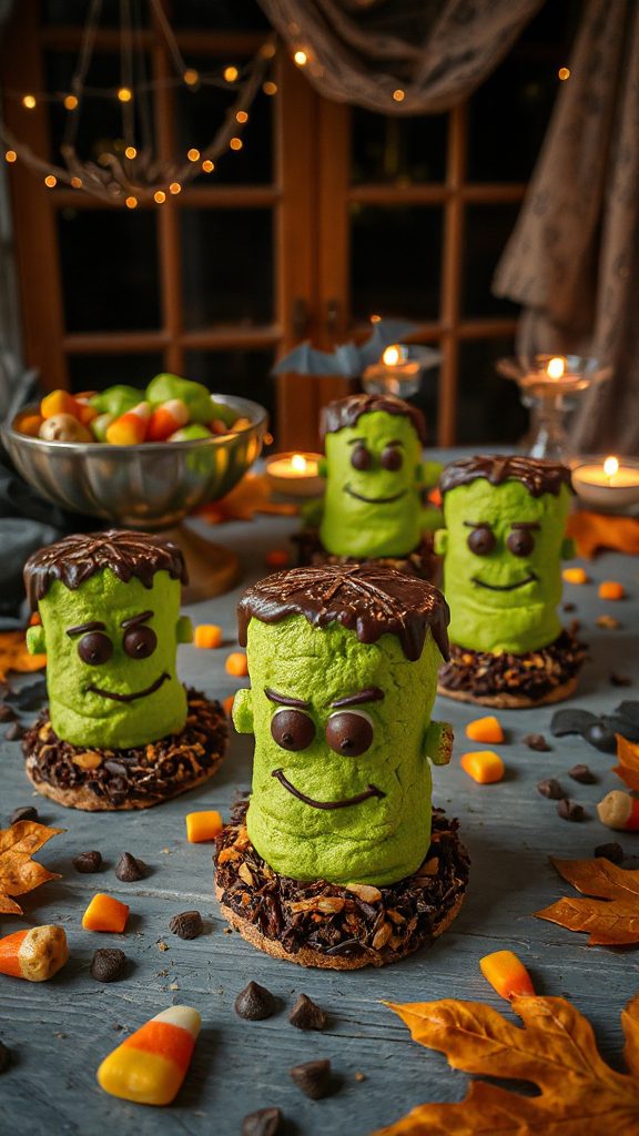 frankenstein marshmallow halloween treats