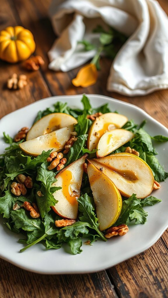 fresh arugula pear salad