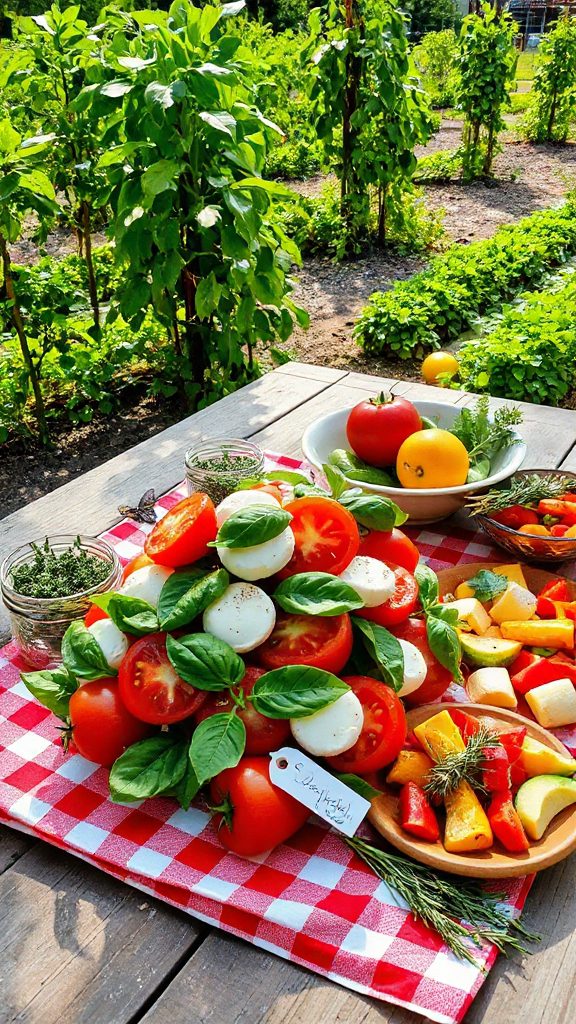 fresh garden caprese salad