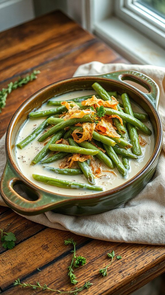 fresh green bean casserole